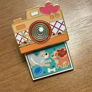 Lady & the Tramp Camera Enamel Pin